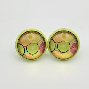 Tropical Summer Citrus Fruit Stud Earrings